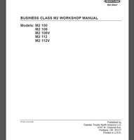 2016 Freightliner Business Class M2 112 & M2 112V Shop Service Repair Manual