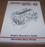 1998 Detroit Diesel MBE 4000 Series Engines Operator's Manual