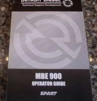 1998 Detroit Diesel MBE 900 Series Engines Operator's Manual