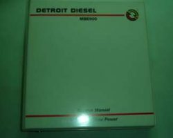 1998 Detroit Diesel MBE 900 Series Engines Service Repair Manual