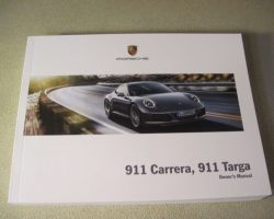 2017 Porsche 911 Carrera & 911 Targa Owner's Manual