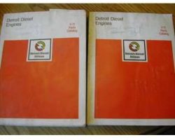1970 Detroit Diesel 6V-71, 8V7-71, 12V-71, 16V-71 & 24V-71 V71 Series Engines Parts Catalog Manual