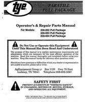 Tye 000-1165R2 Operator Manual - 208 Series Paratill Subsoiler (pull package)