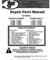 Tye 000-1168R2 Parts Book - 114 Series 5 Pasture Pleaser / Stubble Drill