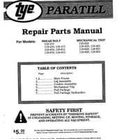 Tye 000-1176R1 Parts Book - 118 Paratill Toolbar (2 bar bolted frame)