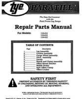 Tye 000-1177R1 Parts Book - 118 Paratill Toolbar (3 bar welded frame)