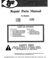 Tye 000-1195 Parts Book - 114 Series 5 Drill (end wheel)