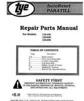 Tye 000-1206 Parts Book - 118 Paratill Toolbar (auto reset)