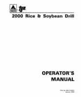 Tye 000-1218R1 Operator Manual - 2000 Drill (rice & soybean, 1996)