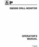 Tye 000-1233 Operator Manual - DM2000 Drill Monitor (1998)