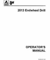 Tye 000-1234 Operator Manual - 2013 End Wheel Drill (1998)