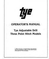 Tye 000-325R8 Operator Manual - 104 Series Adjustable Drill (series 4, 3 point)