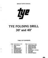 Tye 000-513 Parts Book - 104 Series Folding Drill (30 and 40 ft)