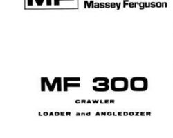 Massey Ferguson 300 D300A Crawler, Crawler Loader Service Manual Packet