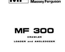 Massey Ferguson 300 D300A Crawler, Crawler Loader Service Manual Assembly