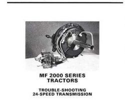 Massey Ferguson 2000 Series Tractors, 24 Speed Service Information Only, Service Manual