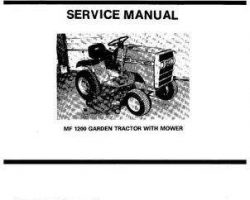 Massey Ferguson 1200 Lawn Tractor Service Manual