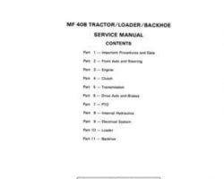 Massey Ferguson 40B Tractor Loader Backhoe Service Manual
