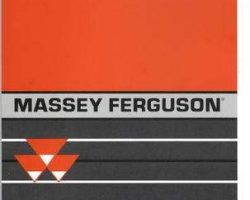 Massey Ferguson 300 Combine Service Manual Packet