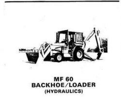 Massey Ferguson 60 Tractor Loader Backhoe Training Service Manual