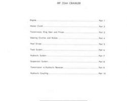 Massey Ferguson 2244 Crawler Service Manual Packet