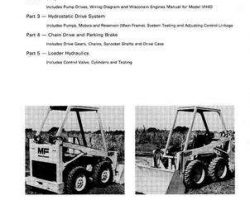 Massey Ferguson 711 Skid Steer Wheel Loader Service Manual Packet