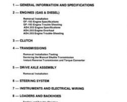 Massey Ferguson 50 50A Industrial Tractor Backhoe Loader Service Manual Packet