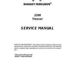 Massey Ferguson 2200 Forestry Treever Service Manual Packet
