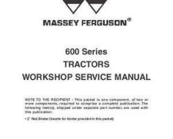 Massey Ferguson 600 Series 670 690 698 699 Tractor Service Manual Packet