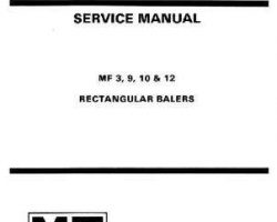 Massey Ferguson 3 9 10 12 Rectangular Baler Service Manual