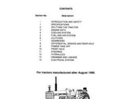 Massey Ferguson 200 Series Tractor, Effective 1987, Service Manual Packet