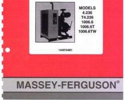 Massey Ferguson 1449744M1 Operator Manual - 4.236 / T4.236 / 1006.6 / 1006.6T / 1006.6TW Power Unit