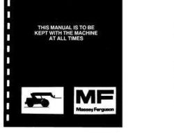 Massey Ferguson 1472226M4 Operator Manual - 24 / 25 Telescopic Handler