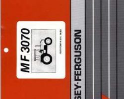 Massey Ferguson 1637172M14 Parts Book - 3070 Tractor