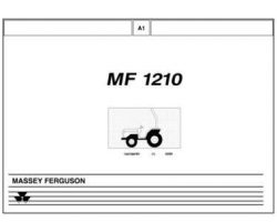 Massey Ferguson 1637266M3 Parts Book - 1210 Compact Tractor