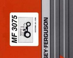 Massey Ferguson 1637270M5 Parts Book - 3075 Tractor