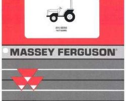 Massey Ferguson 1637325M3 Parts Book - 1215 Compact Tractor