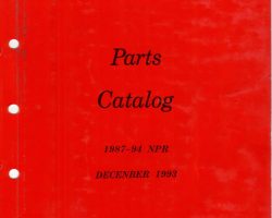 1988 Isuzu NPR Truck Parts Catalog