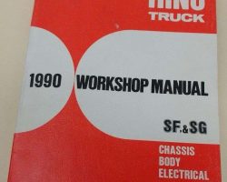 1990 Hino SG Truck Service Manual