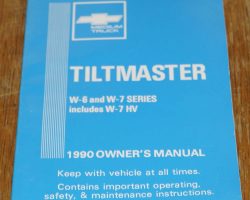 1990 Chevrolet W6 Tiltmaster Owner's Manual
