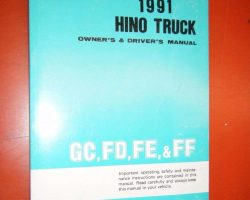 1991 Hino FD Truck Owner's Manual