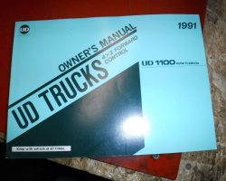 1991 UD Trucks UD1100 Models Operator's Manual