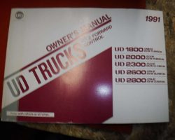 1991 UD Trucks UD1800 Models Operator's Manual