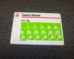 1992 Mitsubishi Fuso FH Owner's Manual