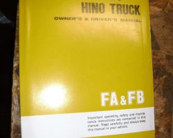 1993 Hino FB Truck Owner's Manual