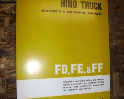 1993 Hino FE Truck Owner's Manual