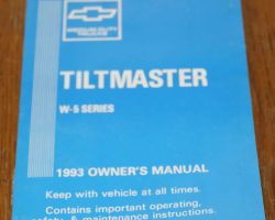 1993 Chevrolet W5 Tiltmaster Owner's Manual