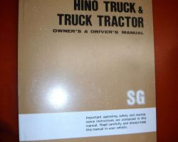 1994 Hino SG Truck Owner's Manual