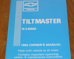 1994 Chevrolet W5 Tiltmaster Owner's Manual