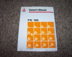 1996 Mitsubishi Fuso FE Models Owner's Manual